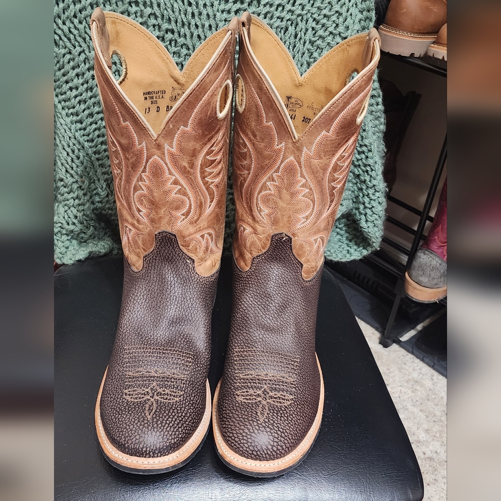 Justin BR351 Men's Bent Rail Western Boot 13 D